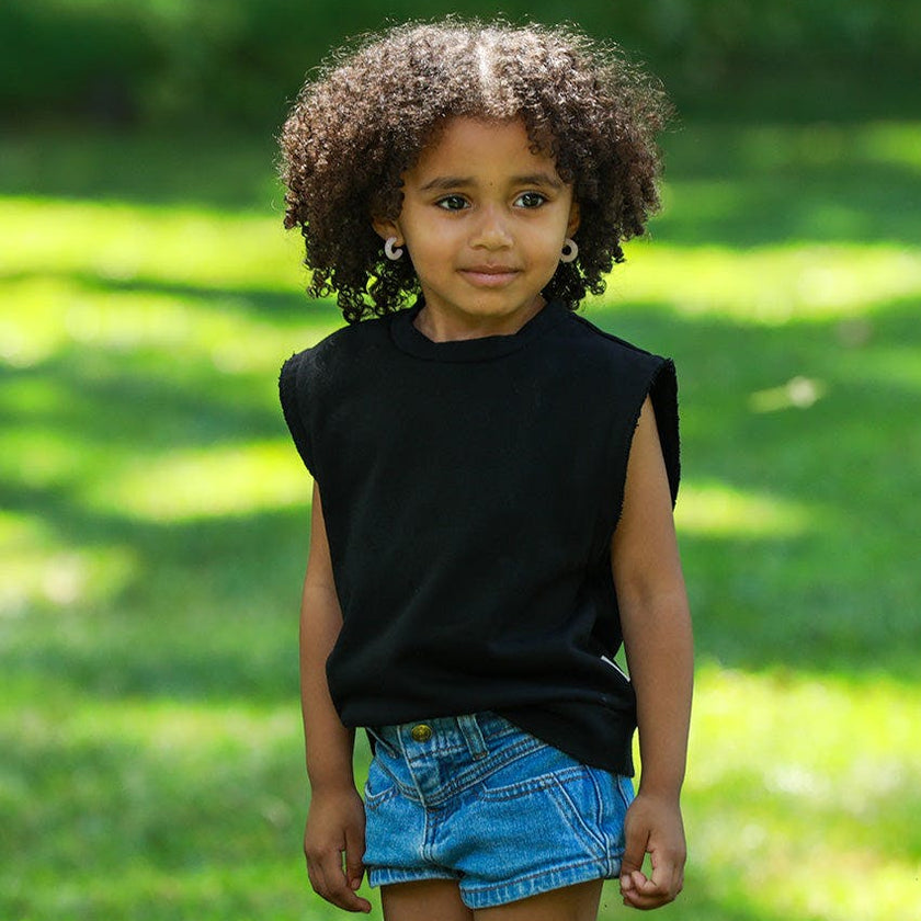 Cotton Sleeveless Sweatshirt
