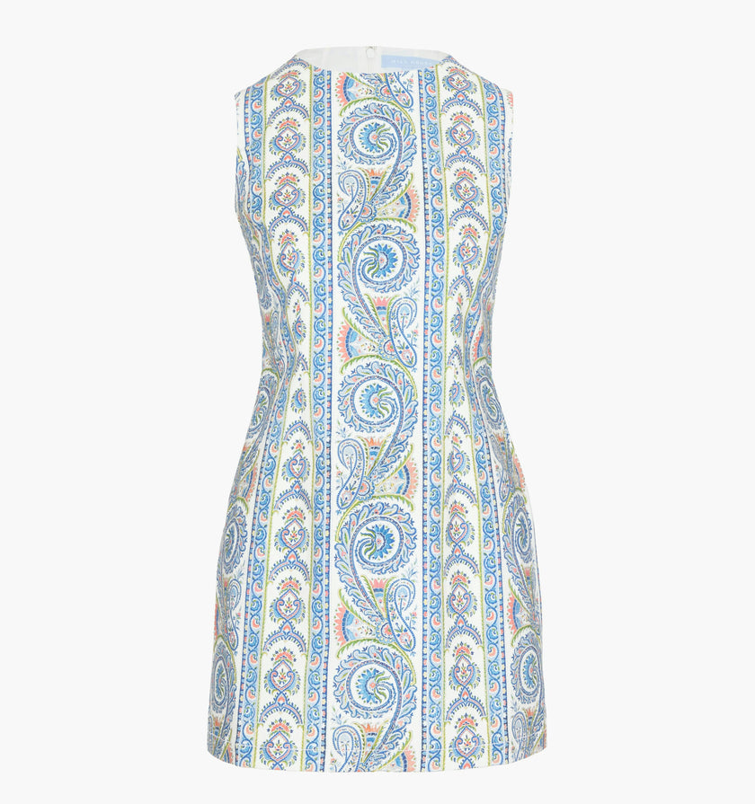 The Viola Dress - Blue Corsica Paisley