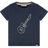 Guitar Print Round Neck Short Sleeve T-Shirt