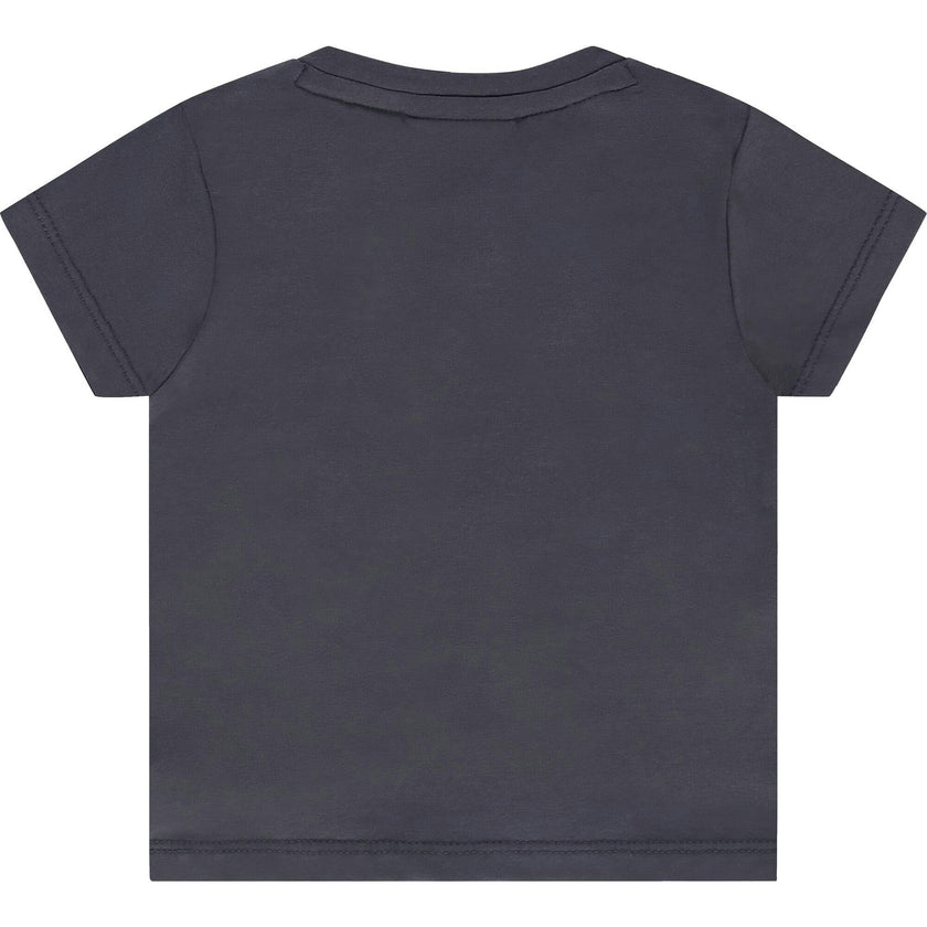 Bird Print Round Neck Short Sleeve T-Shirt