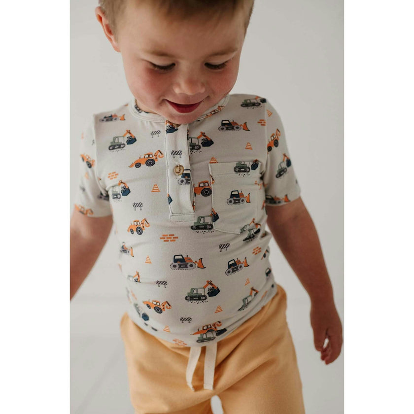 Boy's Short Sleeve Henley Shirt