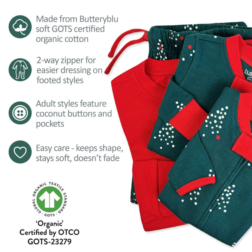 Matching Family Jammies Christmas Pajamas - Snowball Trees