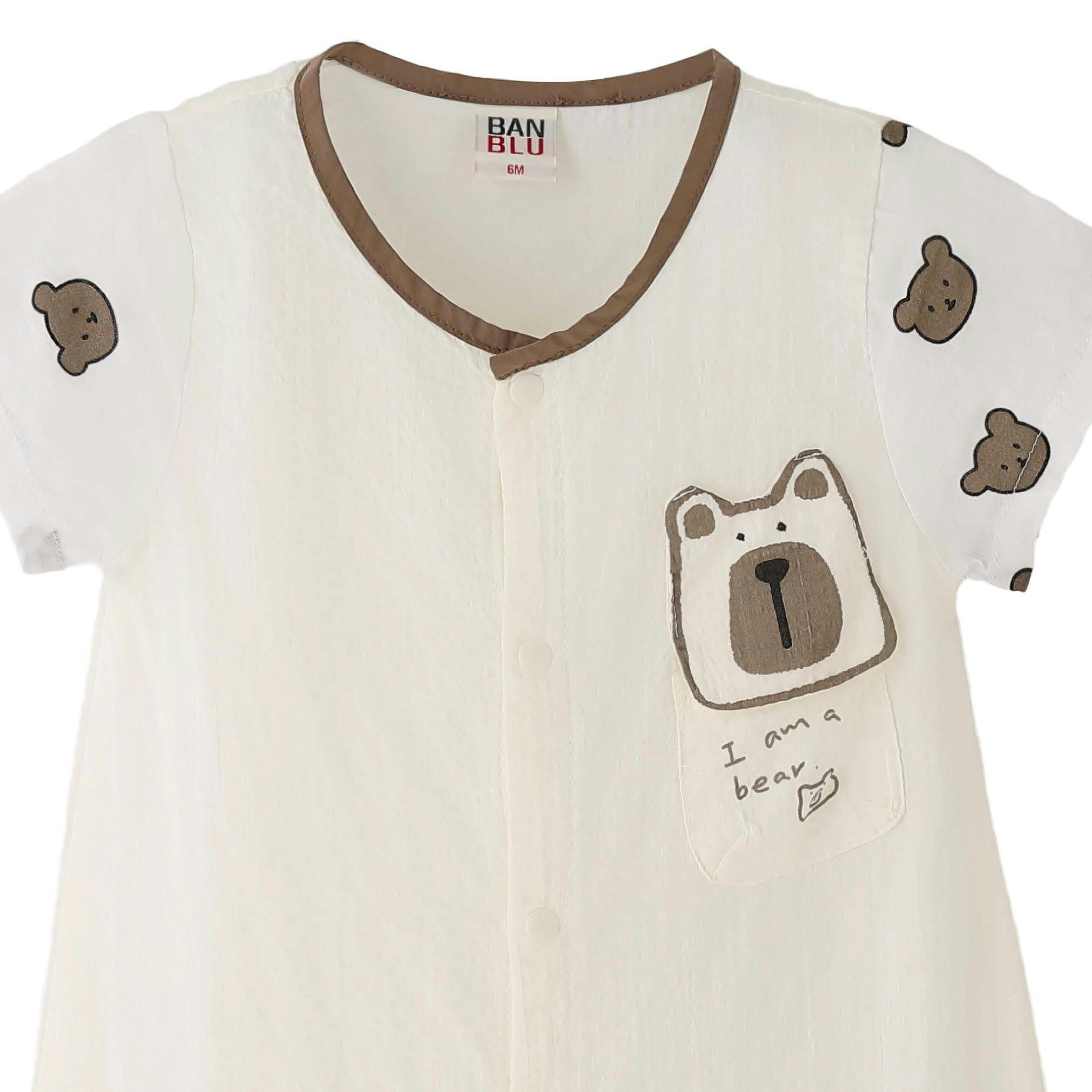 Cream Bear Romper