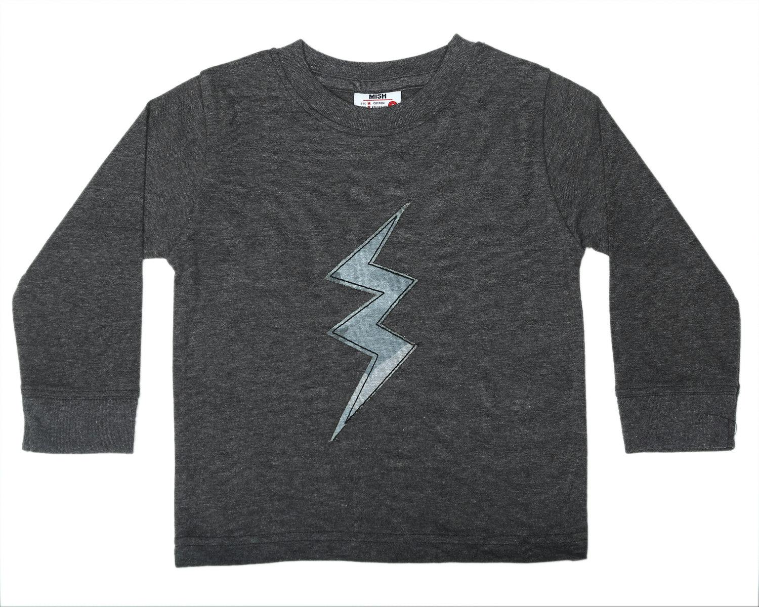 Kids Long Sleeve Shirt - Camo Bolt
