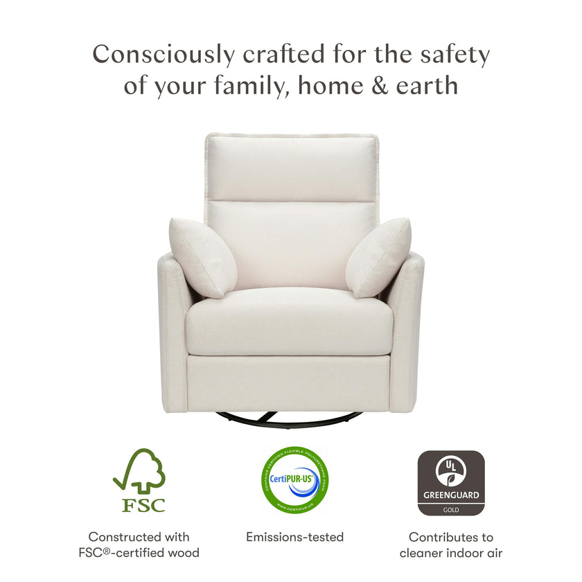 Nori Glider Recliner w/ Electronic Control and USB in Performance Cream Eco-Weave