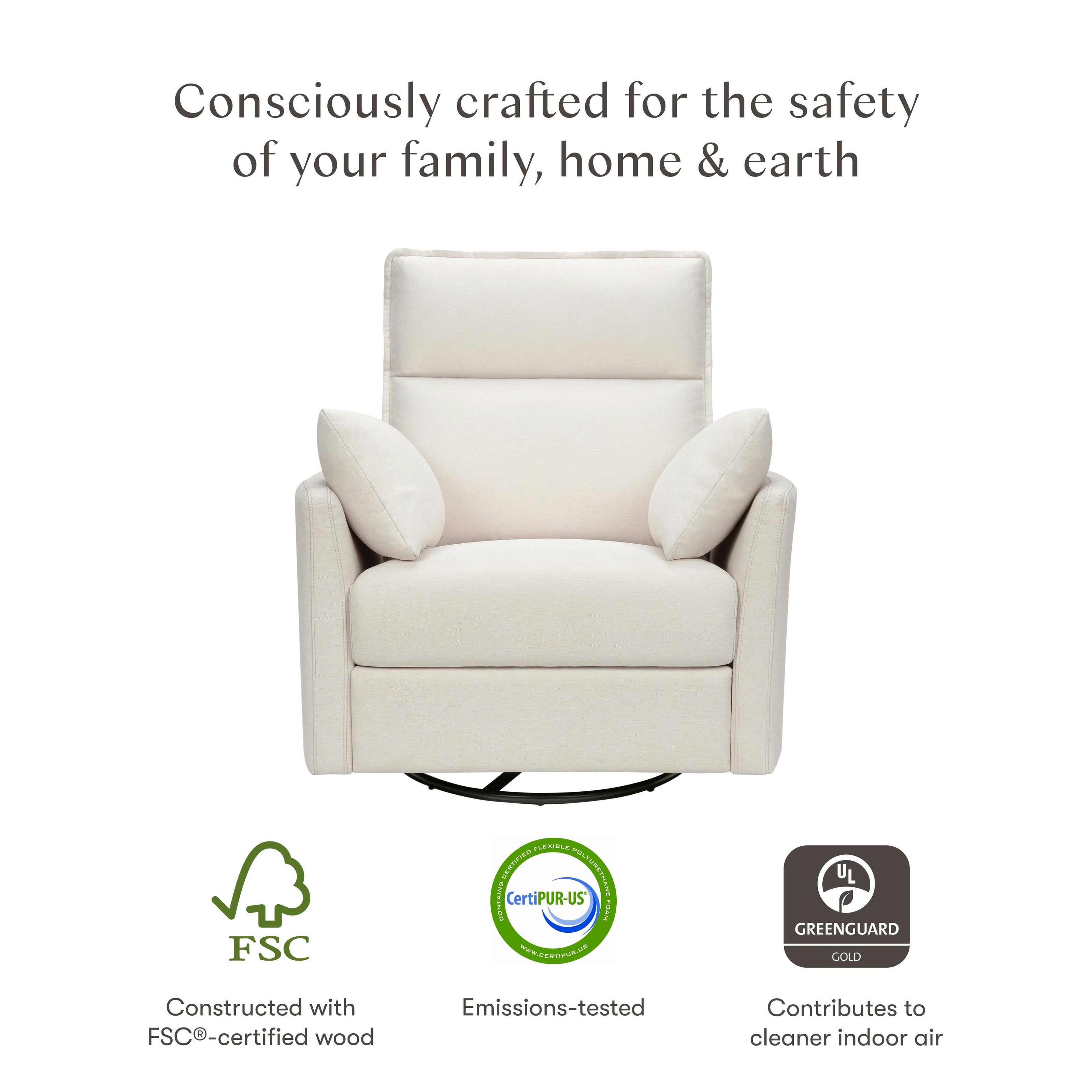Nori Glider Recliner w/ Electronic Control and USB in Performance Cream Eco-Weave