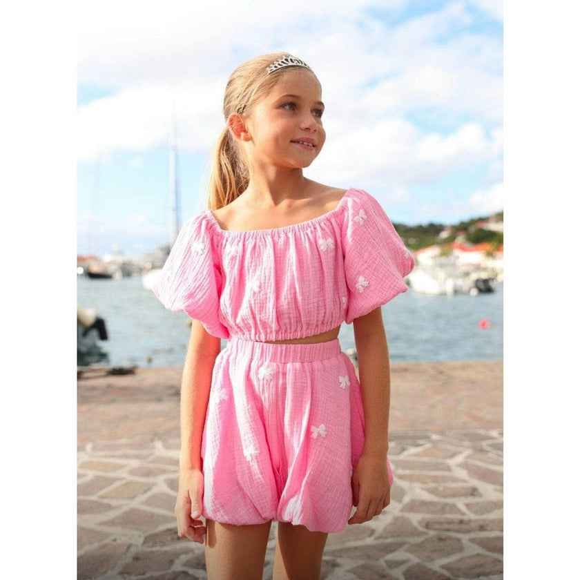Pink Hailey Bow Bubble Set