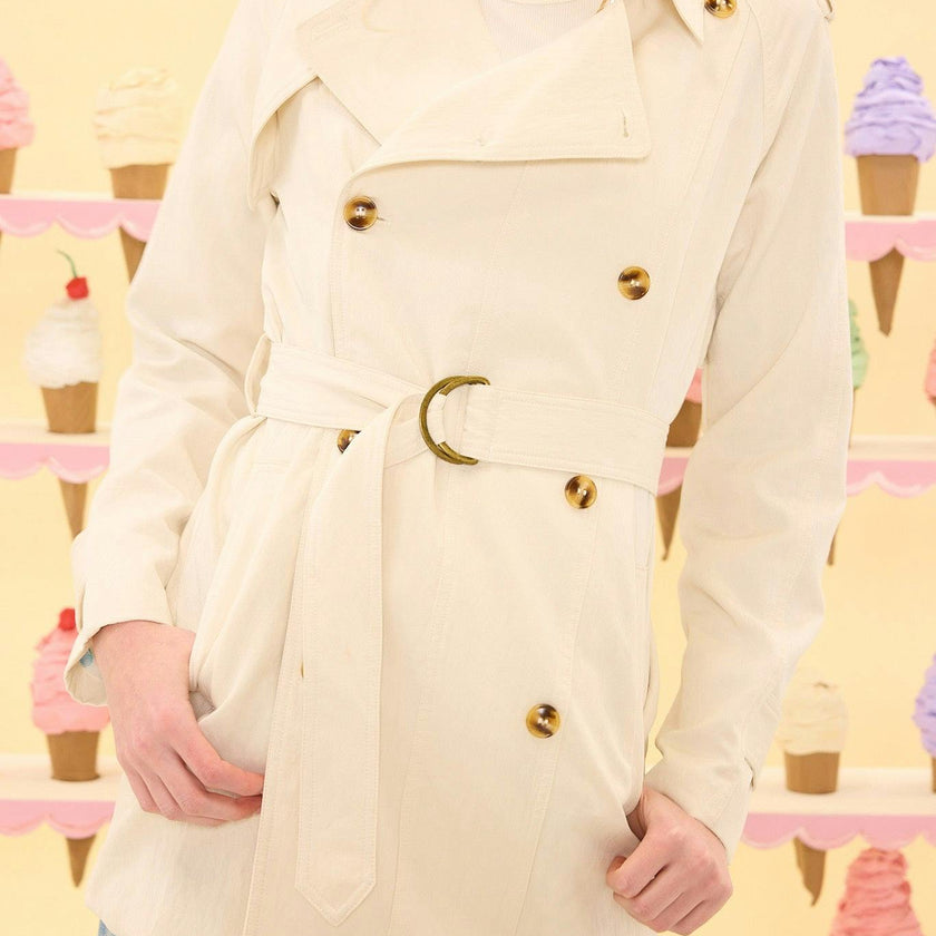 Linden Trench Coat in Blue Bouquet