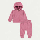 Velour Hoodie and Jogger Set
