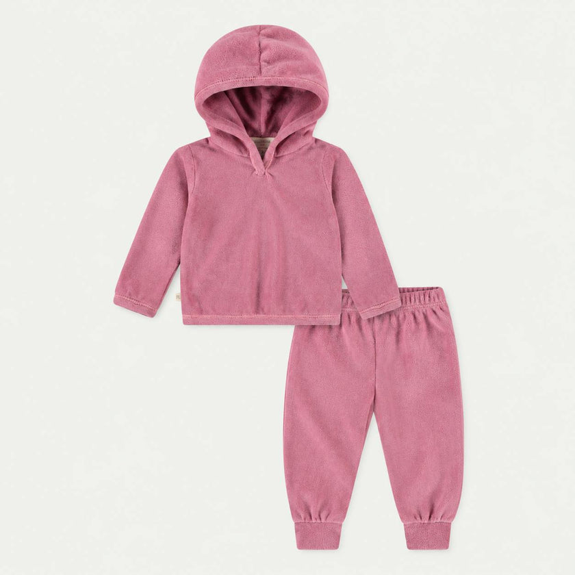 Velour Hoodie and Jogger Set