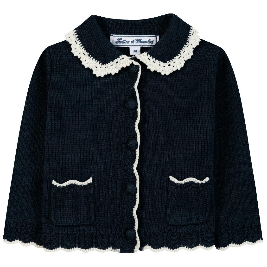 TARTINE ET CHOCOLAT Jackie Baby Cardgian - Marine