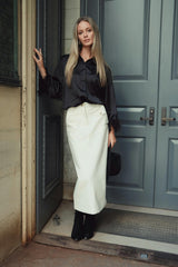 Wool Straight Skirt