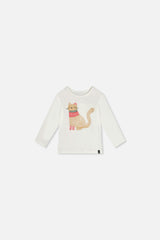 Baby Organic Cotton Long Sleeve T-Shirt Off-White