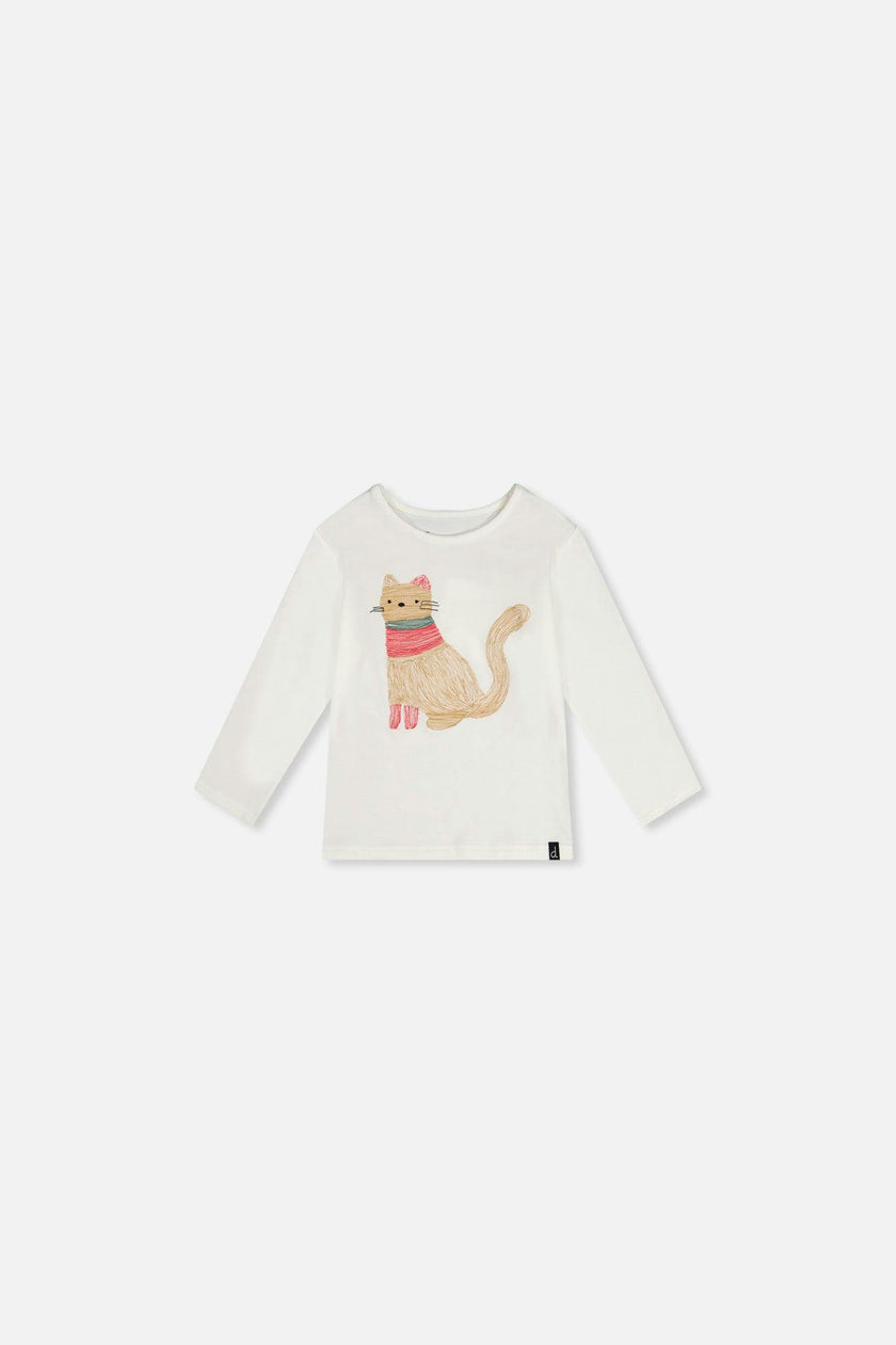 Baby Organic Cotton Long Sleeve T-Shirt Off-White
