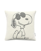 Cushion Cover PEANUTS SUNGLASSES Cotton Black / White 20 x 20in