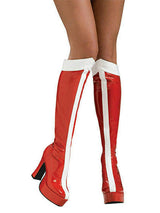 Adult Red Stripe Wonder Woman Knee High Boots