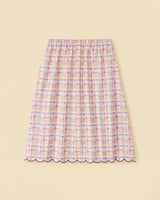 Organic Picnic Skirt in Scallop Plaid