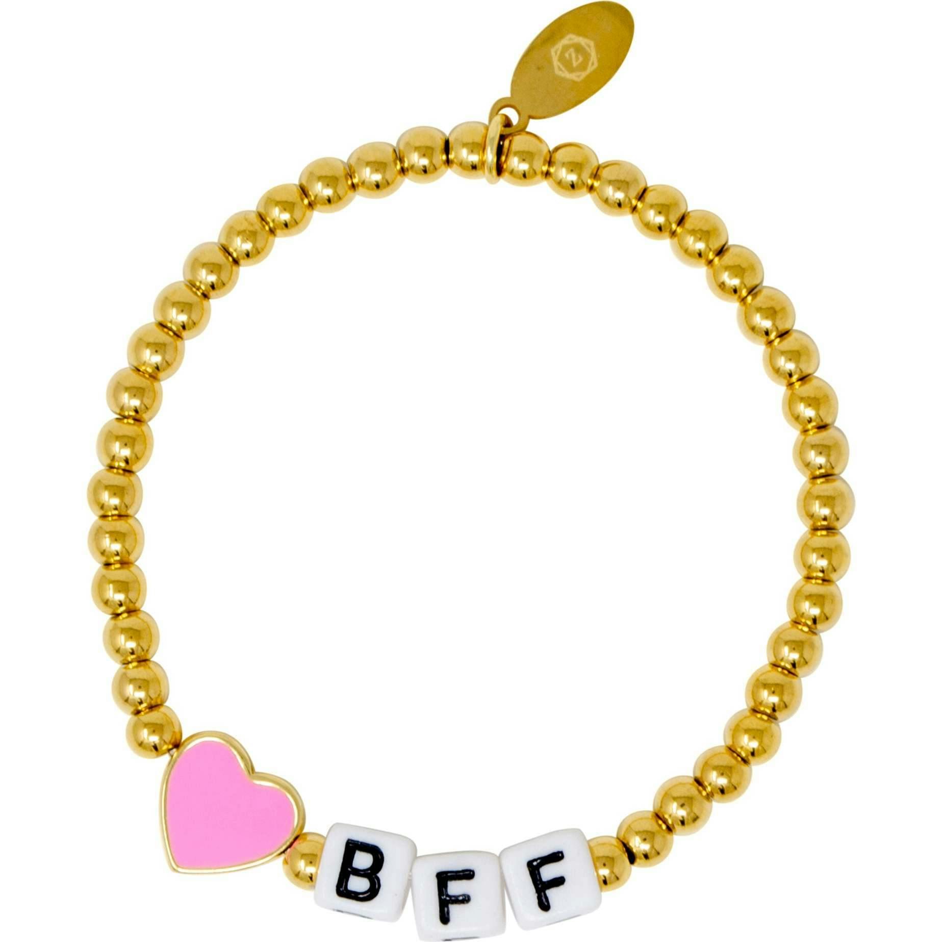 Girl's BFF / Heart Bead Bracelet Set