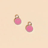 Smiley Huggie Hoop Charms