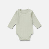 Organic Cotton Pointelle Long Sleeve Romper