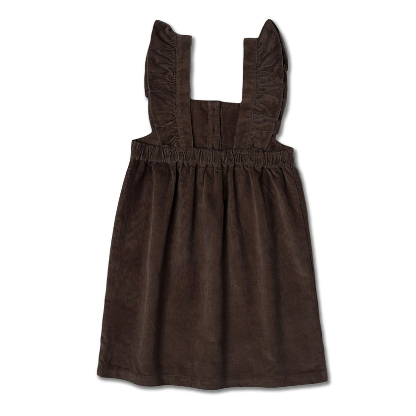 Organic Ruffle Corduroy Dress