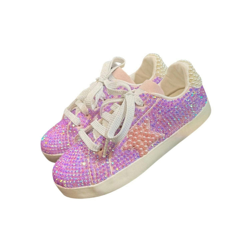 Bubble Gum Crystal Star Sneaker