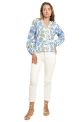 Carlie Blouse - Fleur Bleu