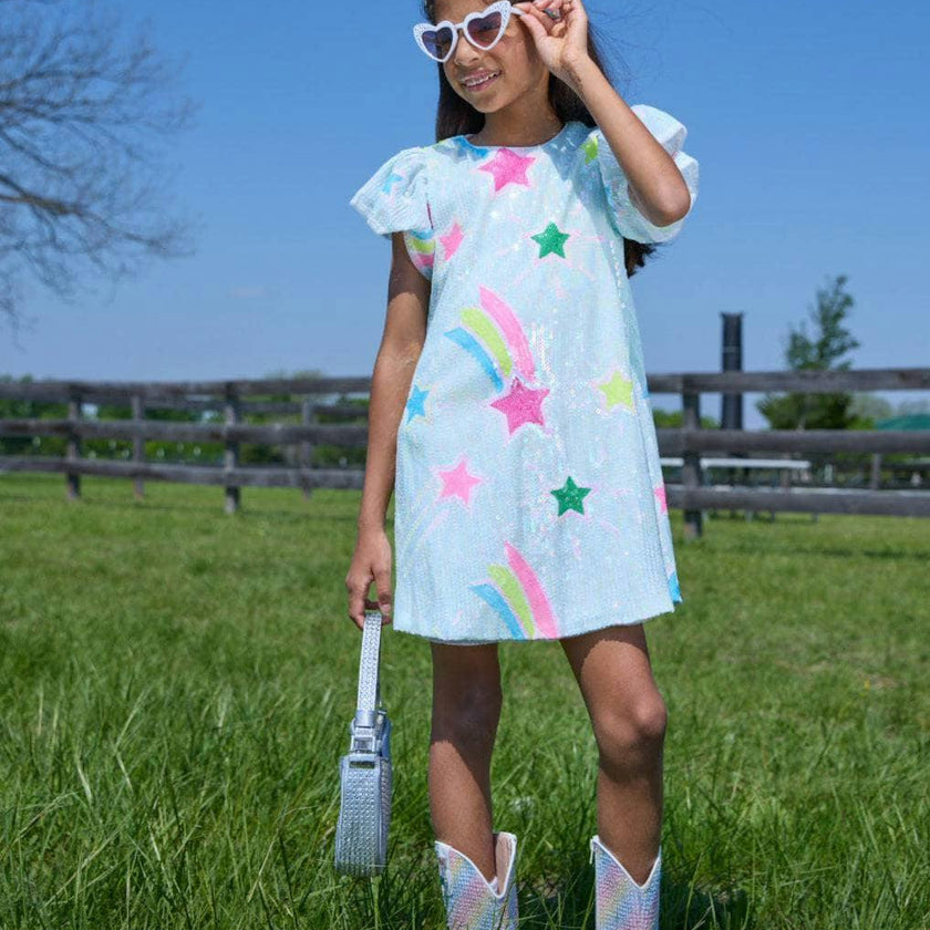 Rainbow Shooting Star Sequin Dress
