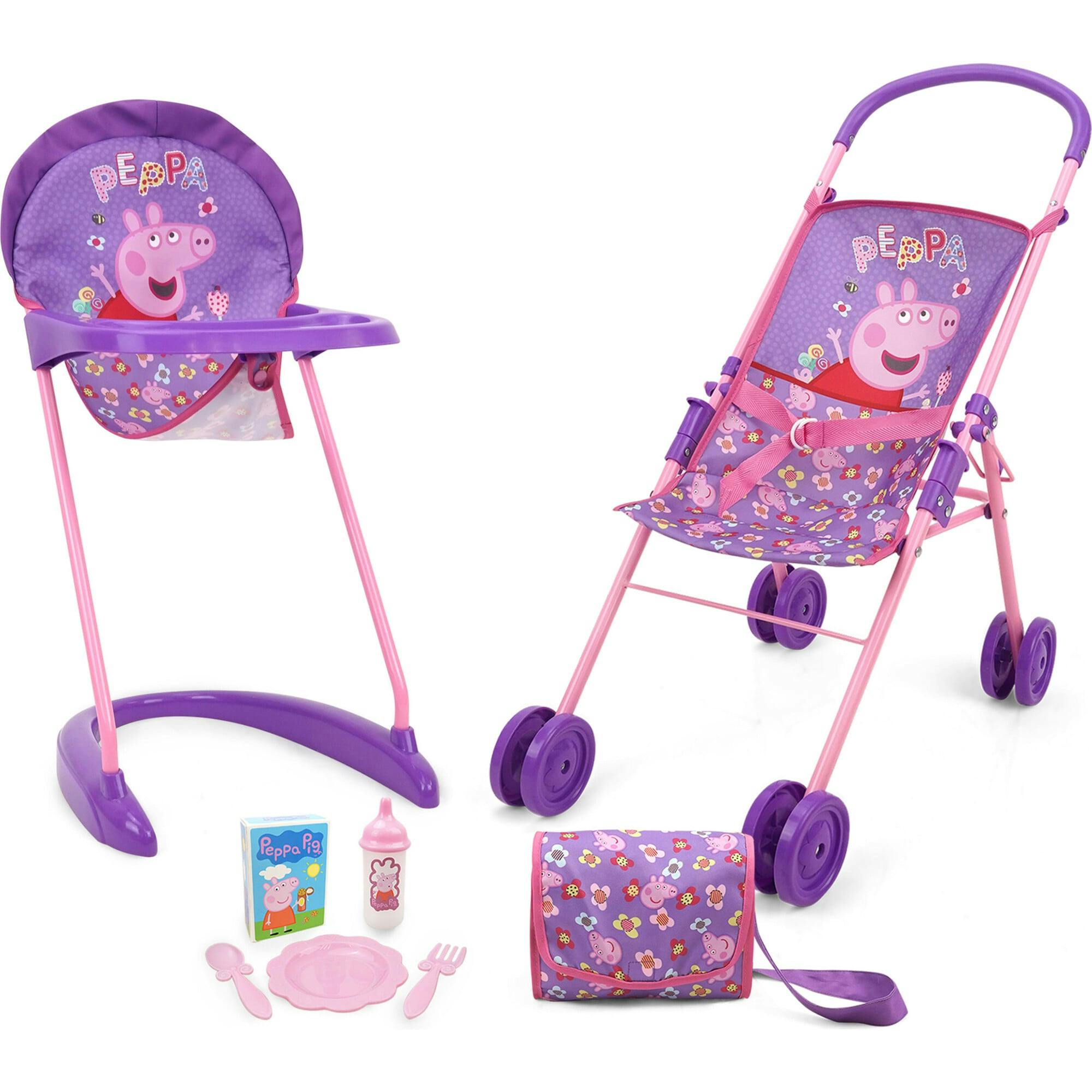 Peppa Pig: Stroll N' Feed 8pc Set - Purple