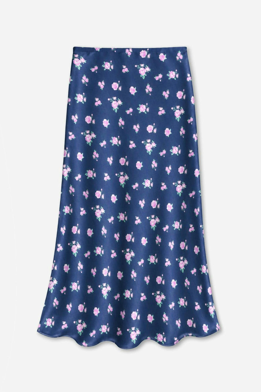 Washed Satin Maxi Skirt