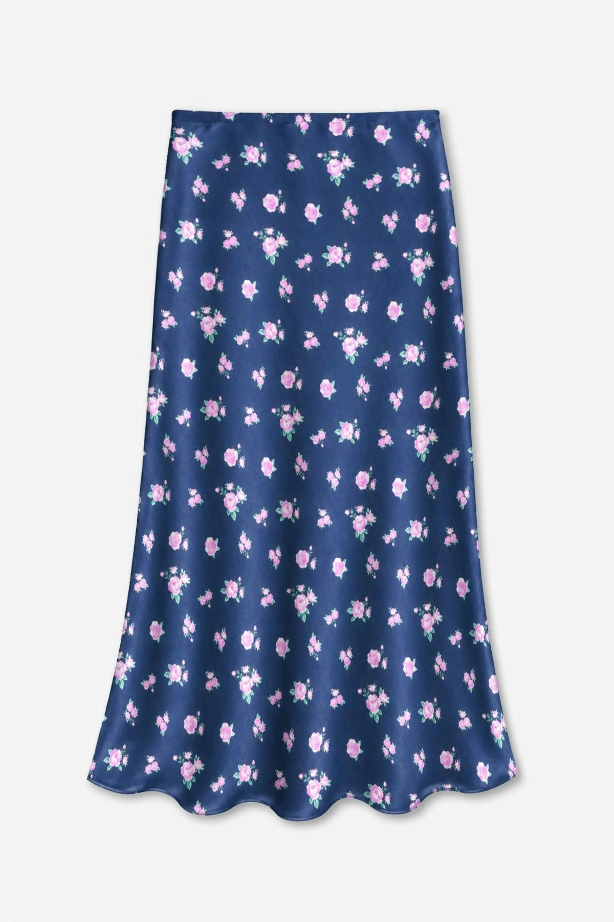 Washed Satin Maxi Skirt