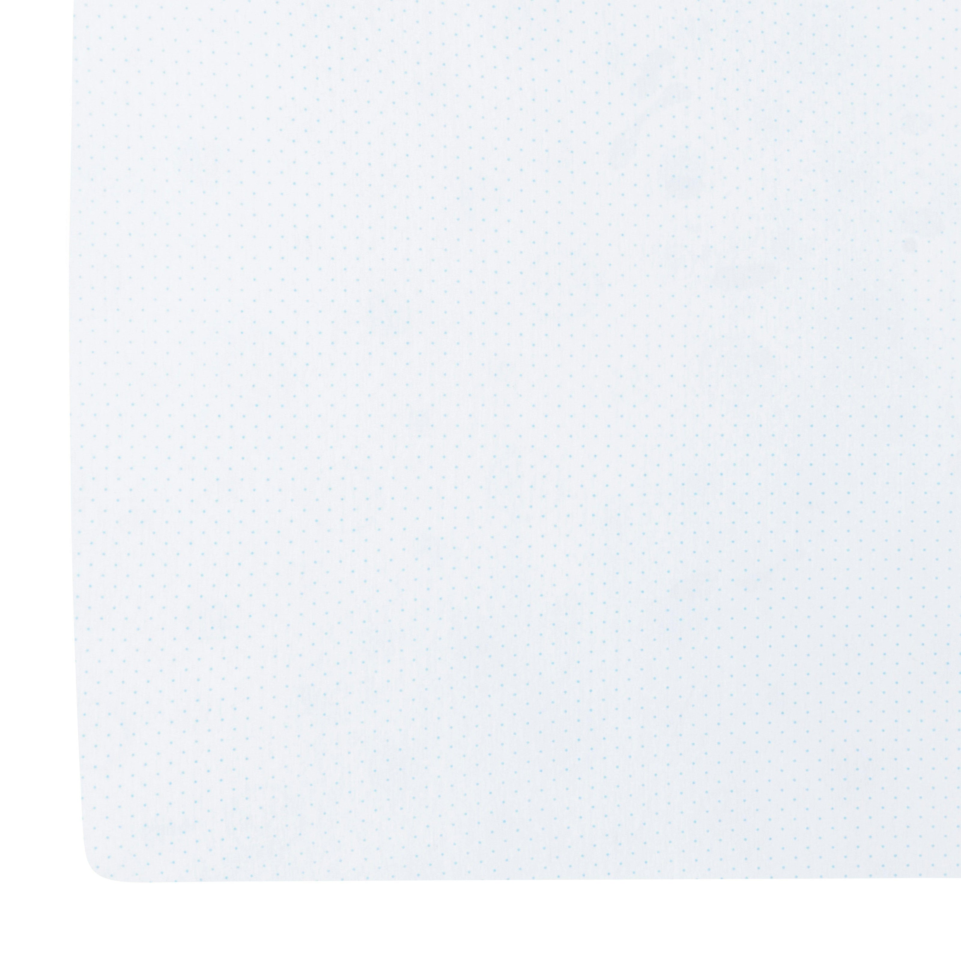 Pima Crib Sheet - Blue Micro Dot