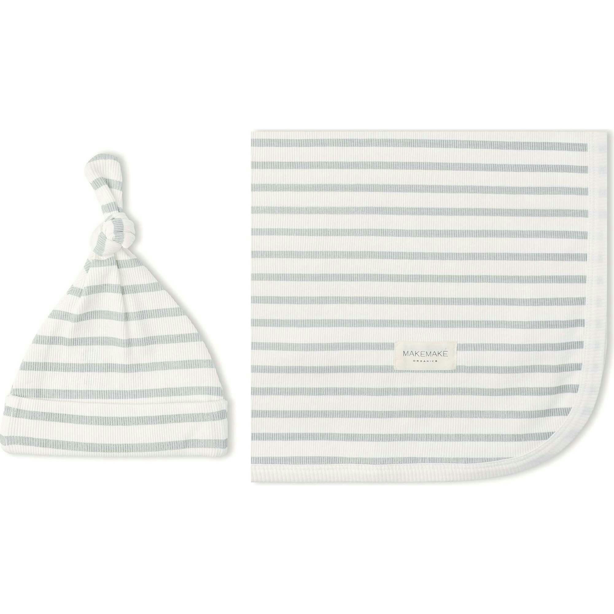 Organic Swaddle Blanket & Hat Set