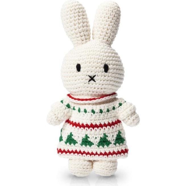 Miffy in Christmas Crochet Dress