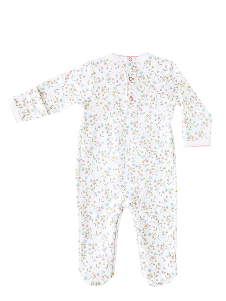 Pink Arabella Smocked Footie