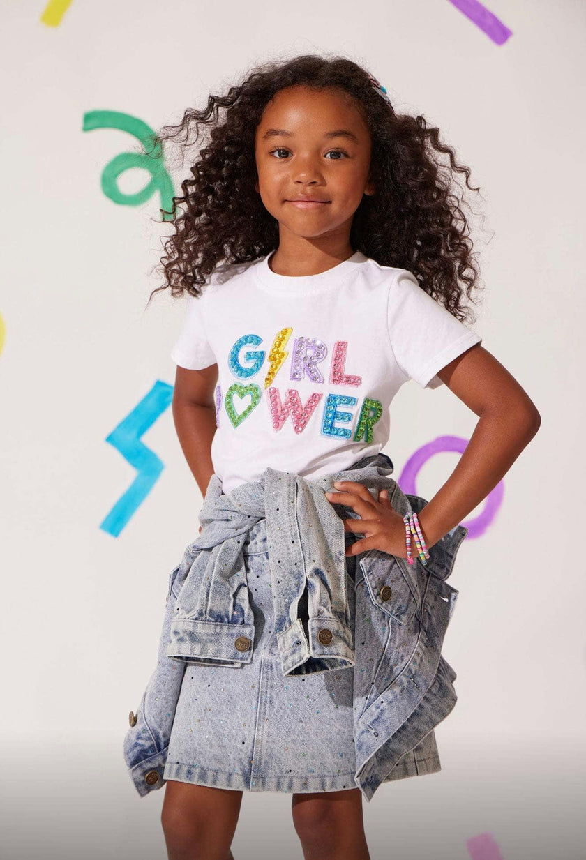 Rainbow Sparkle Denim Skirt