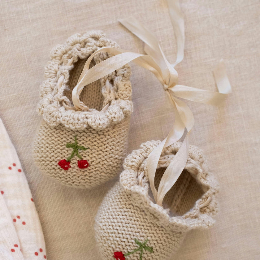 Cherry Ballerina Booties