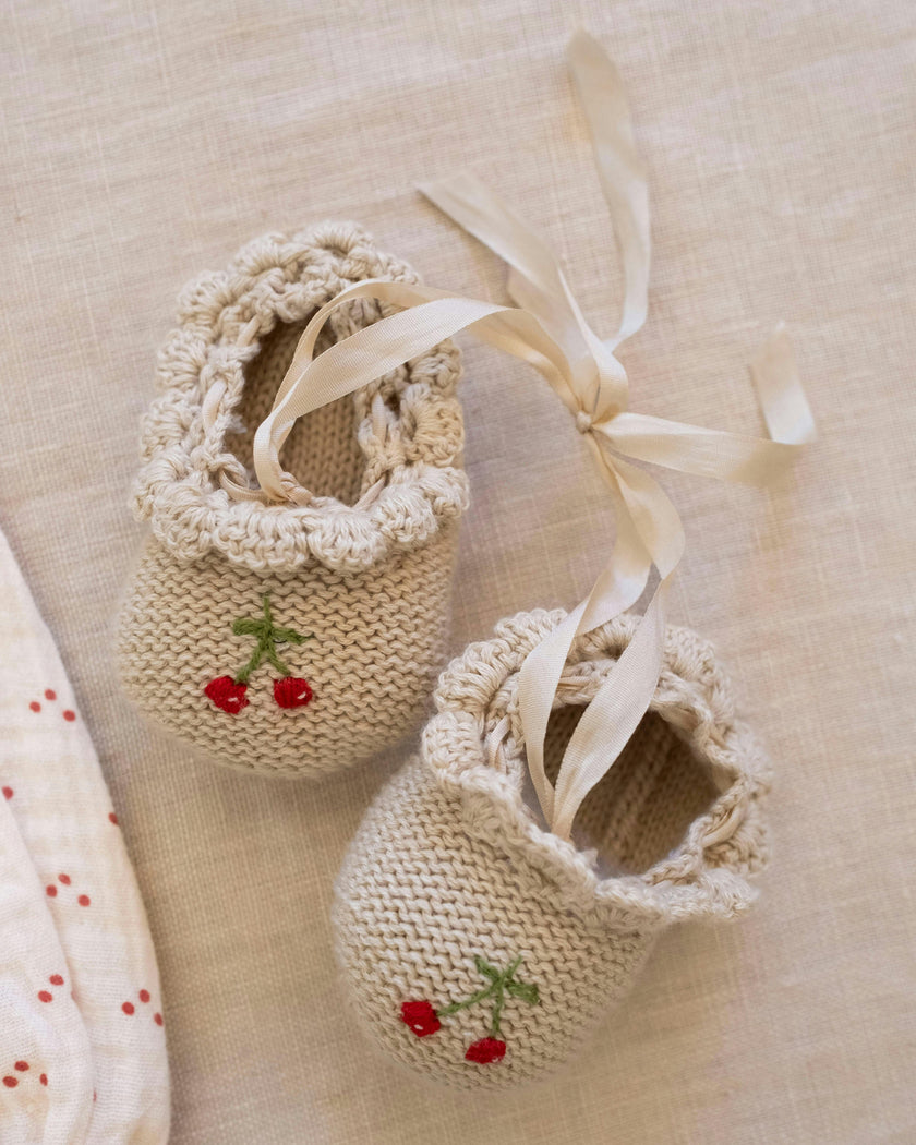 Cherry Ballerina Booties