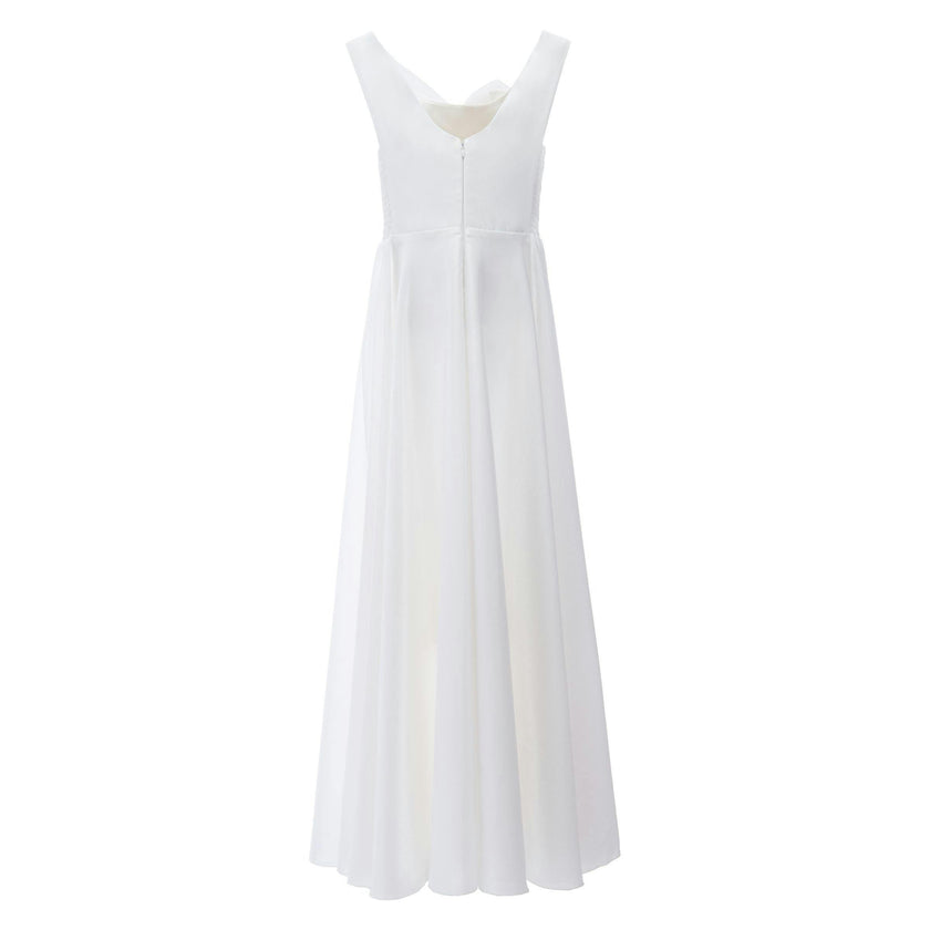 White Lenelle Rose Applique Gown