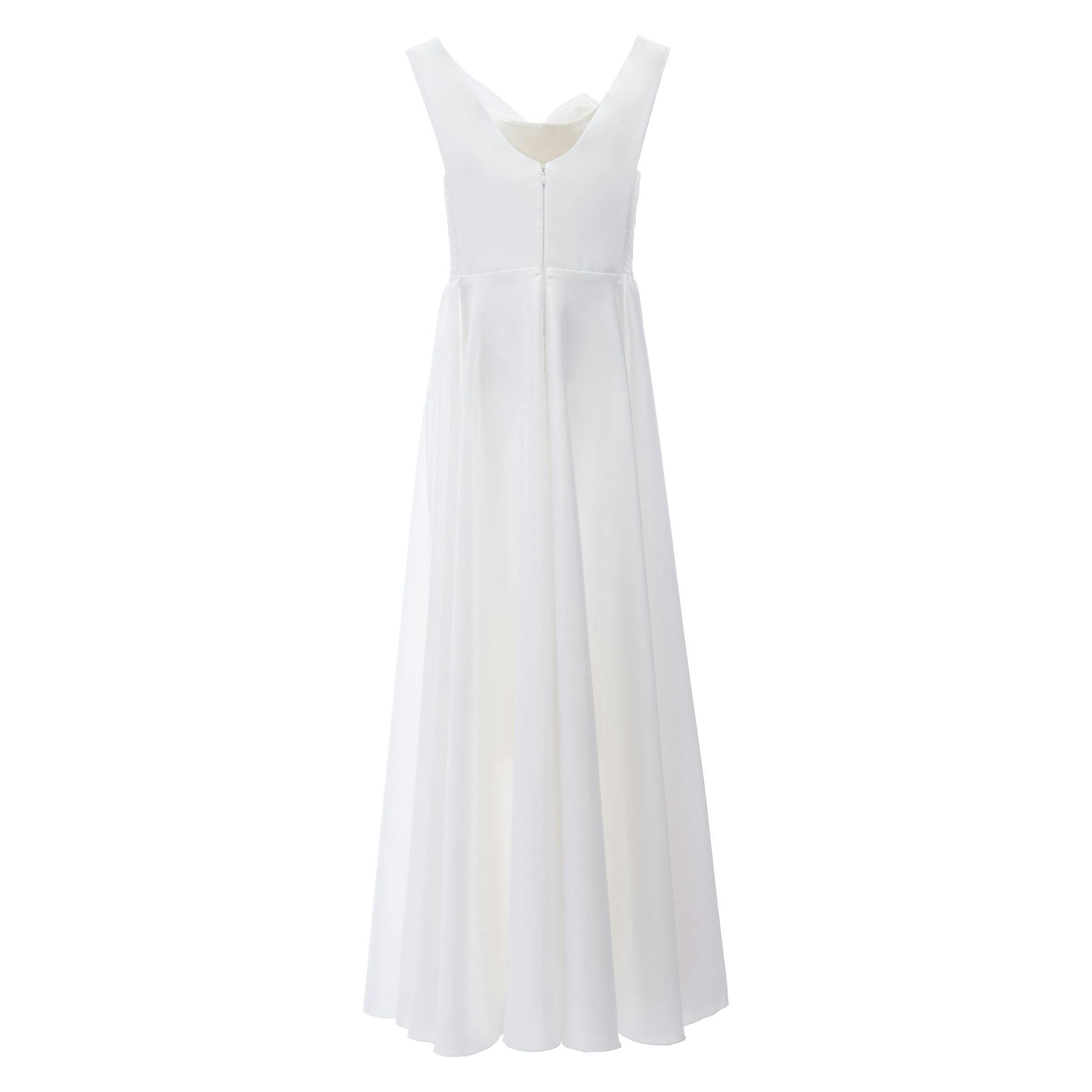 White Lenelle Rose Applique Gown