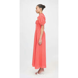 The Scarlett Nap Dress - Coral Daisy Broderie