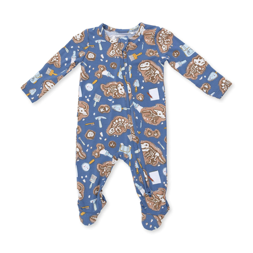 Glow in the Dark Dino Dig - 2 Way Zipper Footie