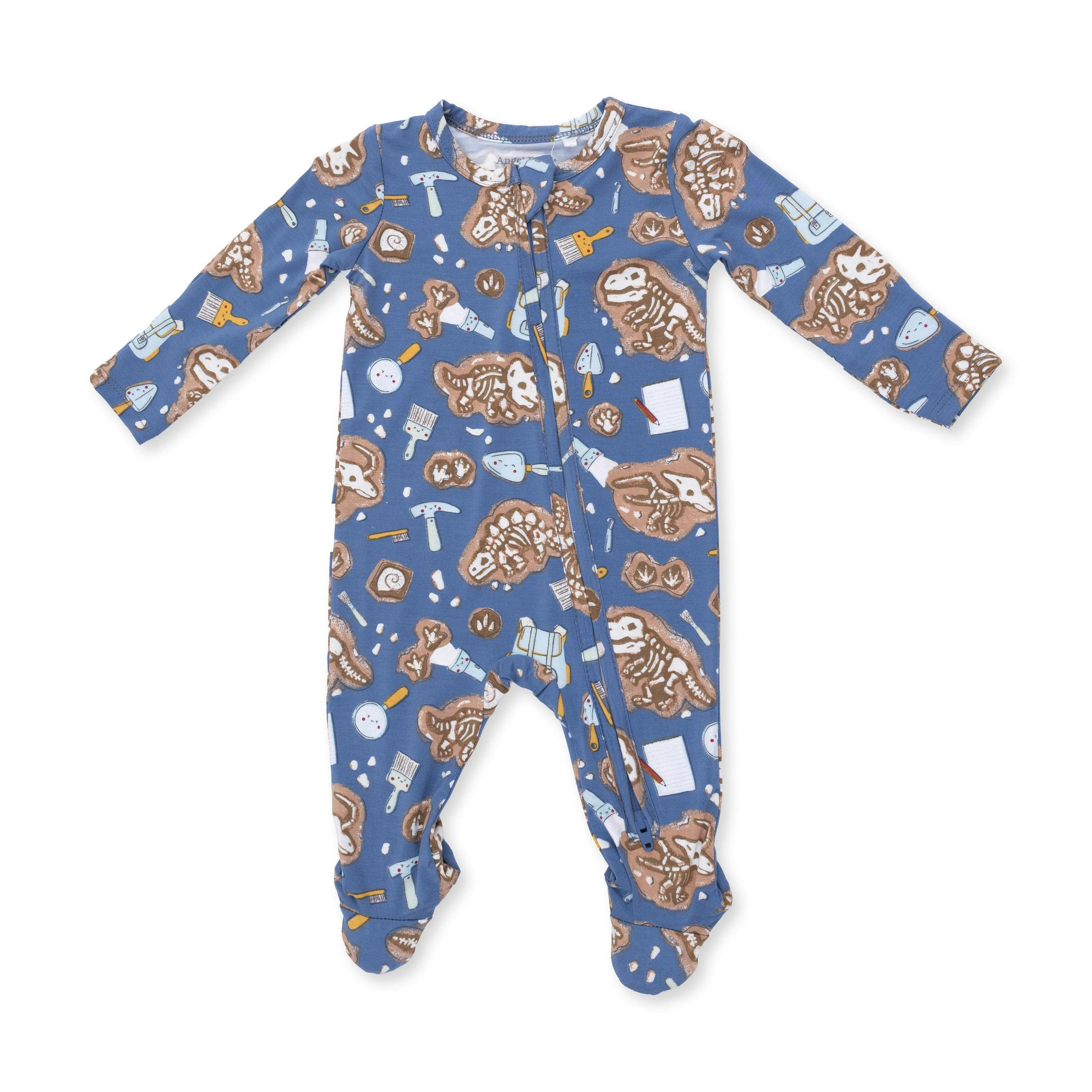 Glow in the Dark Dino Dig - 2 Way Zipper Footie