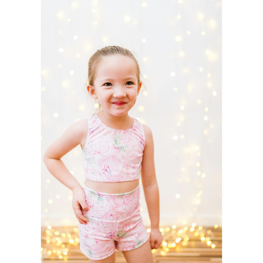 Ballet Bows Sports Bra Crop, Pink