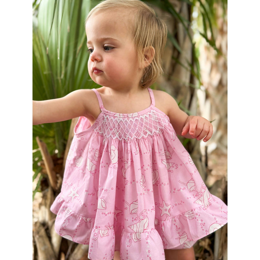 Clara Bloomer Set in Pink Shell