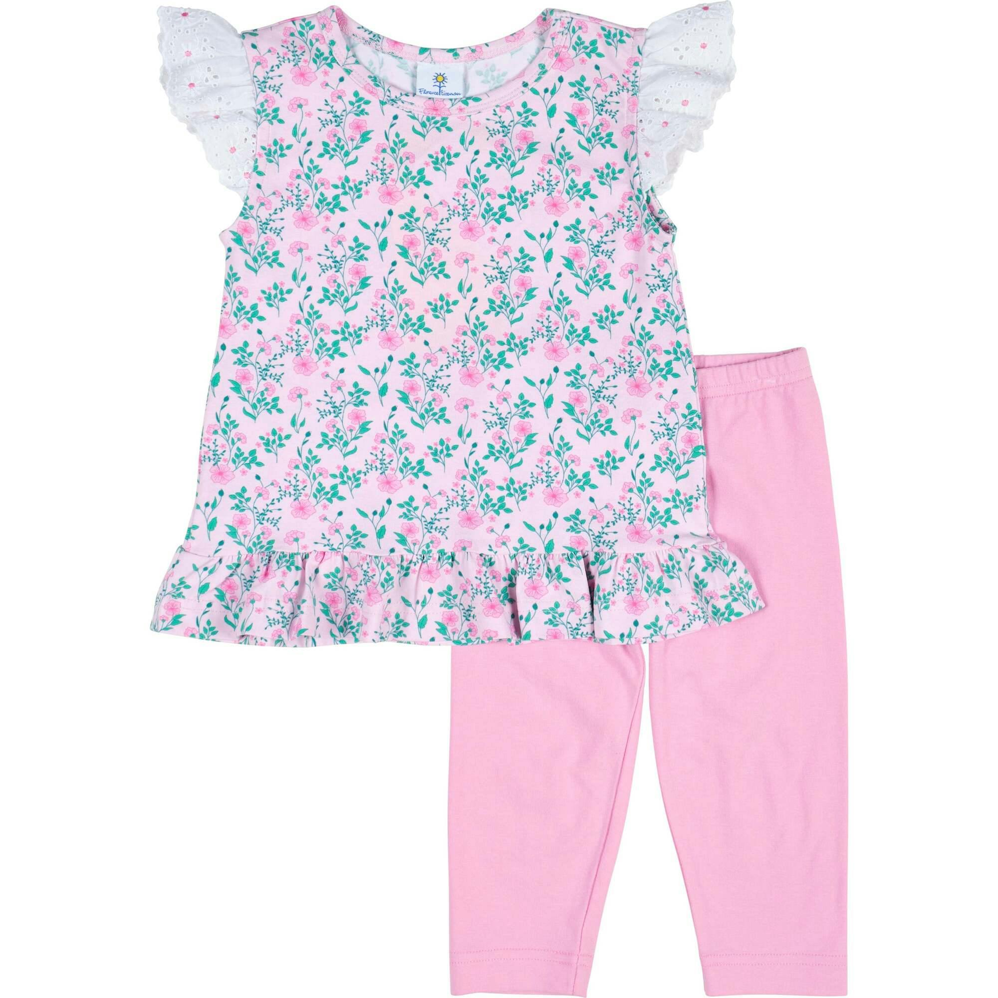 Floral Print Top with Capri Leggings