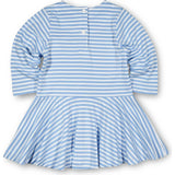 Stripe Knit Dress With Embroidered Flowers