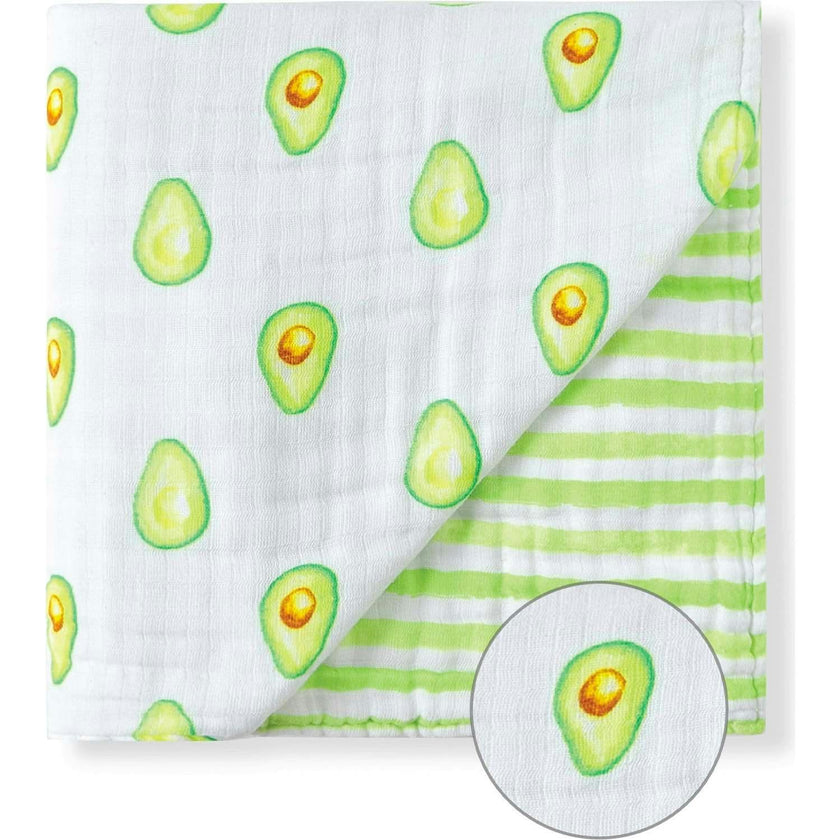 Organic Muslin Four-Layer Reversible Snug Blanket