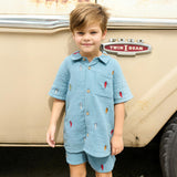 Boys Jack Shirt - Surfboard Embroidery