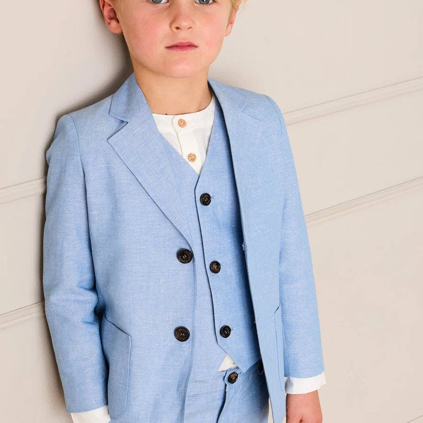 Plain Patch Pocket Blazer in Sky Blue (4- 10yrs)